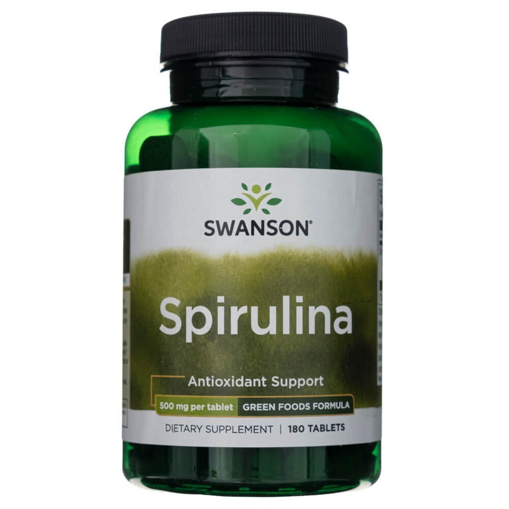 Swanson Spirulina 500 mg - 180 tablečių