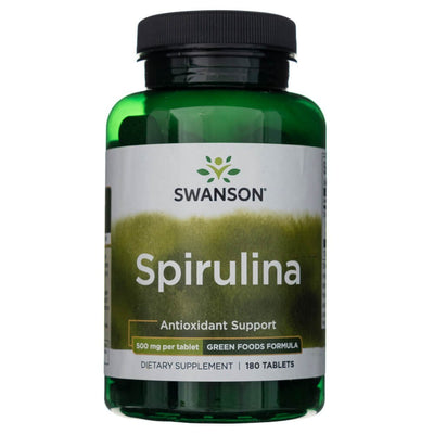 Swanson Spirulina 500 mg - 180 tablečių