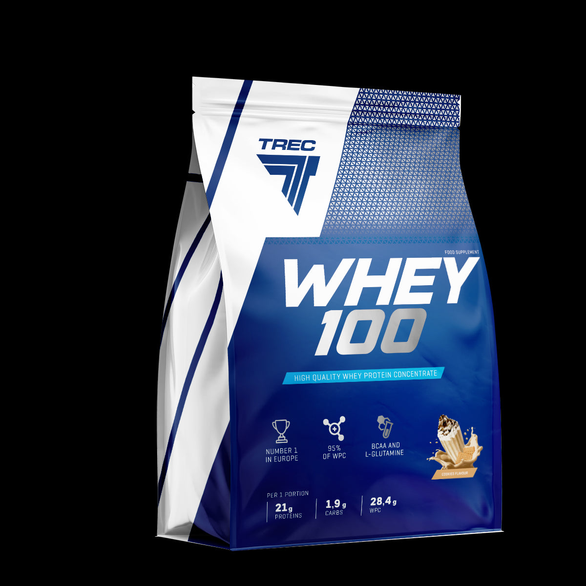 Trec Whey 100 išrūgų baltymų koncentratas, sausainis - 900 g