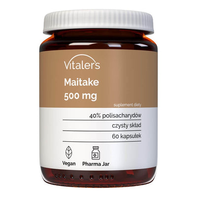 Vitaler's Maitake (Maitake lapų kirmėlės) 500 mg - 60 kapsulių