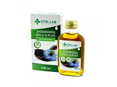 Vita-Lab šalto spaudimpo Juodgrūdžių aliejus 100 ml