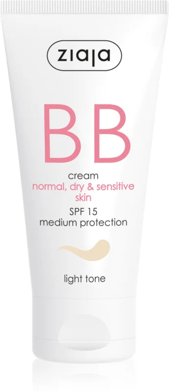 Ziaja BB-Creme für normale und trockene Haut, hellerer Farbton, LSF 15, 50 ml