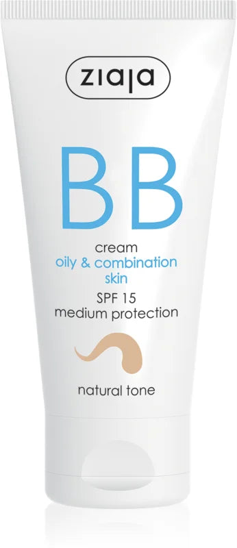 Ziaja hautverbessernde BB-Creme, natürlicher Farbton, für Mischhaut LSF 15, 50 ml