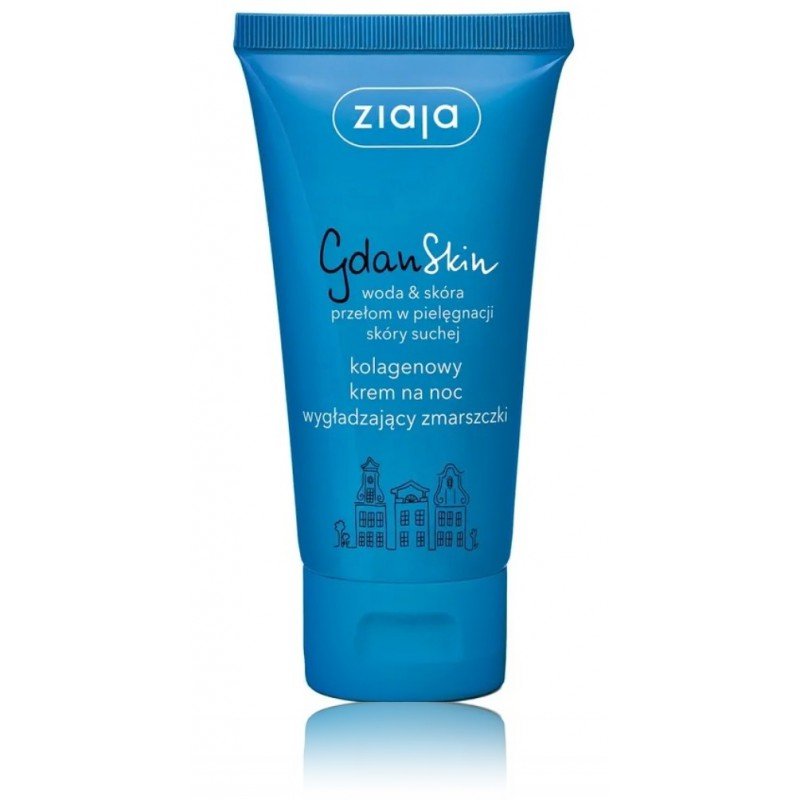 Ziaja GdanSkin Collagen Nacht-Gesichtscreme gegen Falten, 50 ml