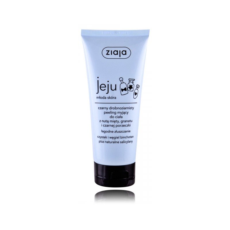 Ziaja Jeju Young Skin schwarzes, feinkörniges Körperpeeling, 200 ml