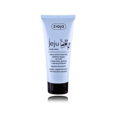 Ziaja Jeju Young Skin schwarzes, feinkörniges Körperpeeling, 200 ml