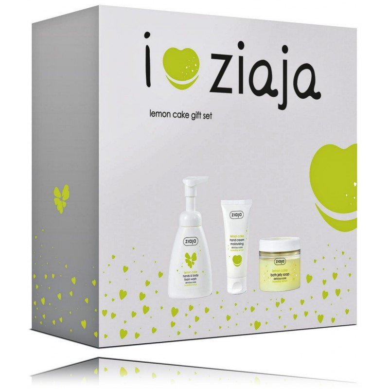 Ziaja Lemon Cake Set (Hand- und Körperreinigungsschaum 250 ml + Duschgel 250 ml + Handcreme 50 ml)