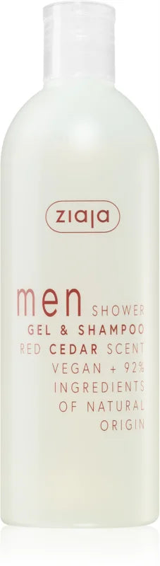 Ziaja MEN Red Cedar šampūnas ir dušo želė „du viename“, 400 ml