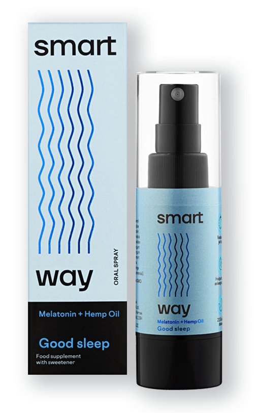 Smart Way purškiamas maisto papildas su melatoninu GOOD SLEEP, mėtų ir citrinų skonio, 30 ml kaina