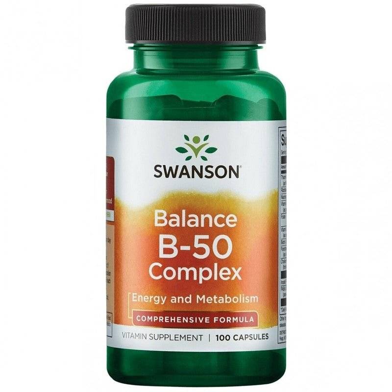 Swanson B grupės vitaminų kompleksas, 100 kapsulių kaina