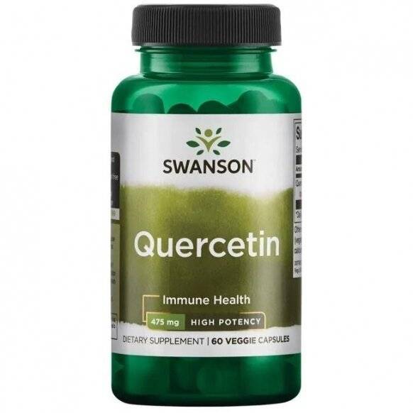 Swanson Kvercetinas Quercetin 475 mg , 60 kapsulių kaina